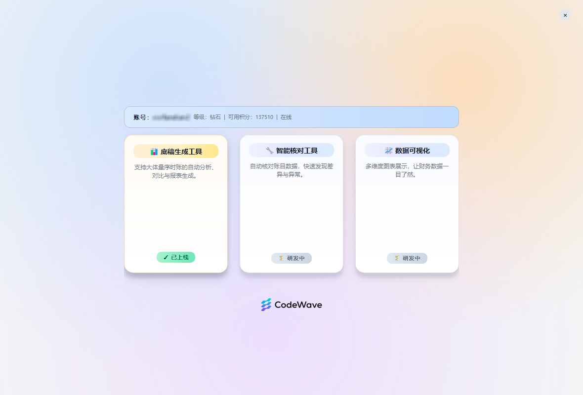 审计小帮手主界面